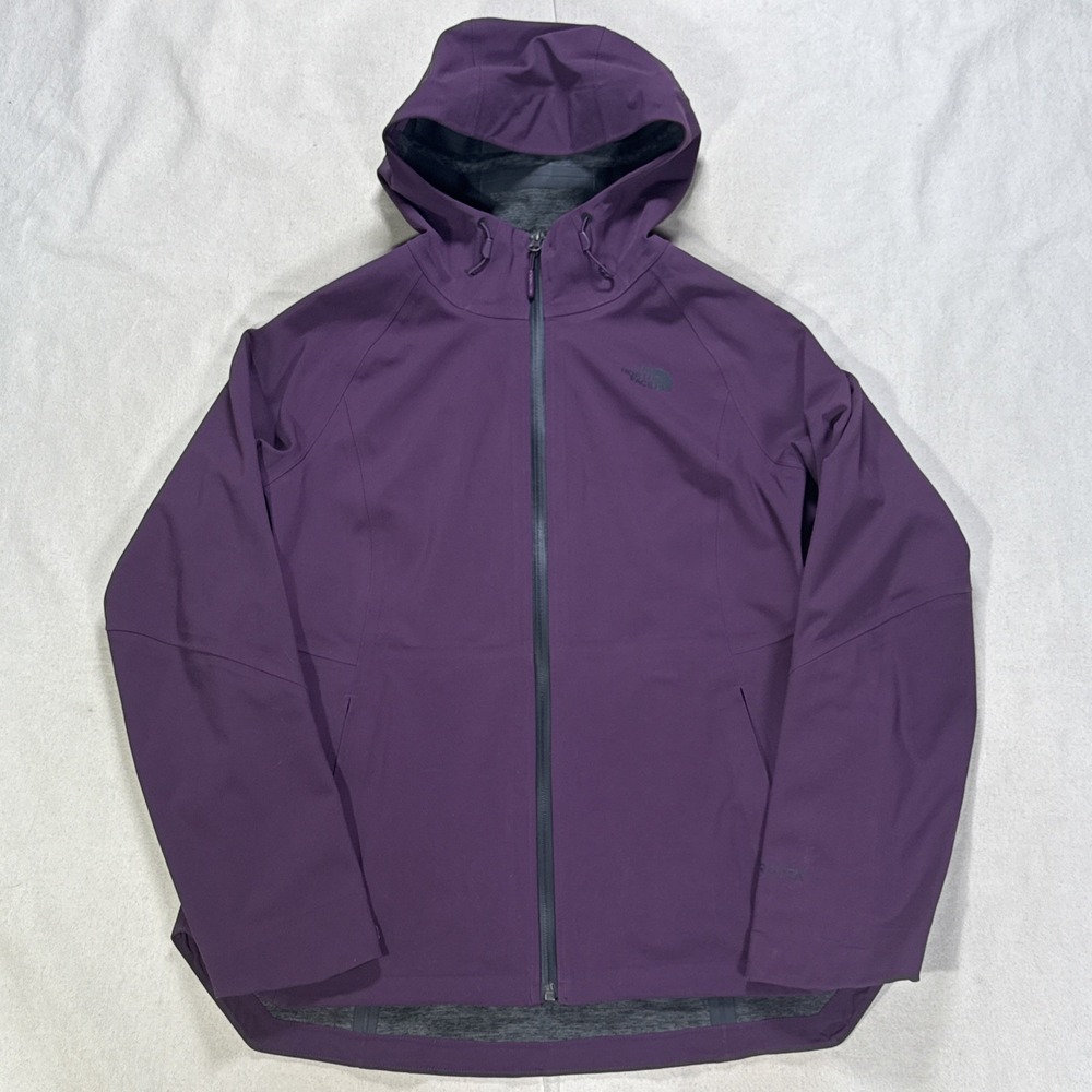 The North Face Apex Flex Jacket Womens L Purple Hooded DryVent Rain Waterproof